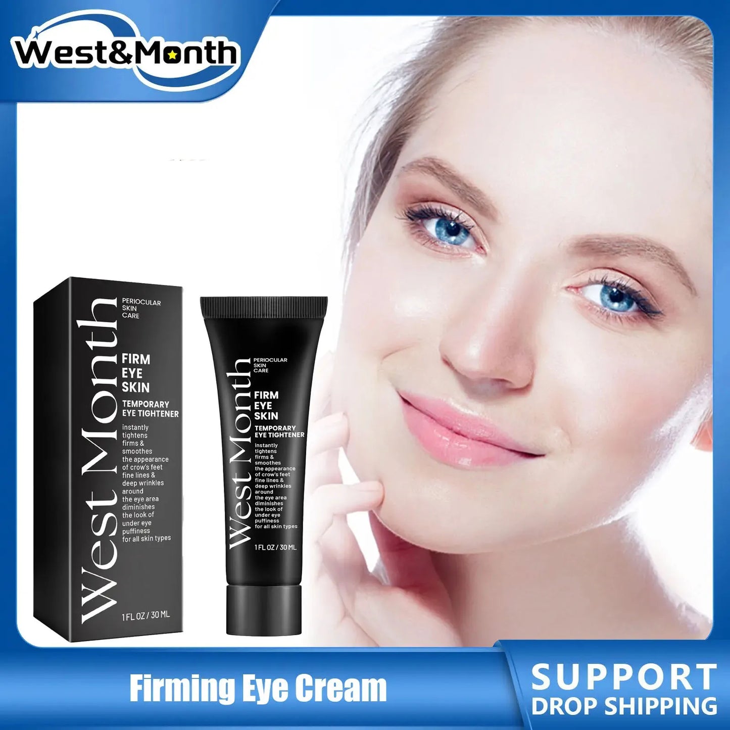 West&Month Firming Eye Cream – Anti-Wrinkle, Anti-Puffiness & Dark Circle Care (30 ml)