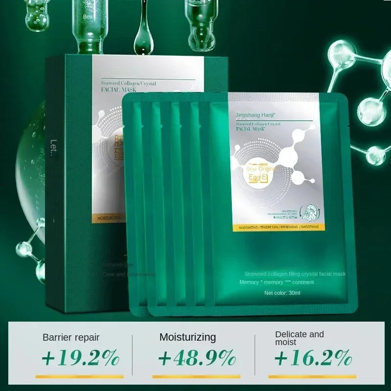 Seaweed Collagen Crystal Face Mask – Deep Hydration & Radiant Glow (5 pcs)