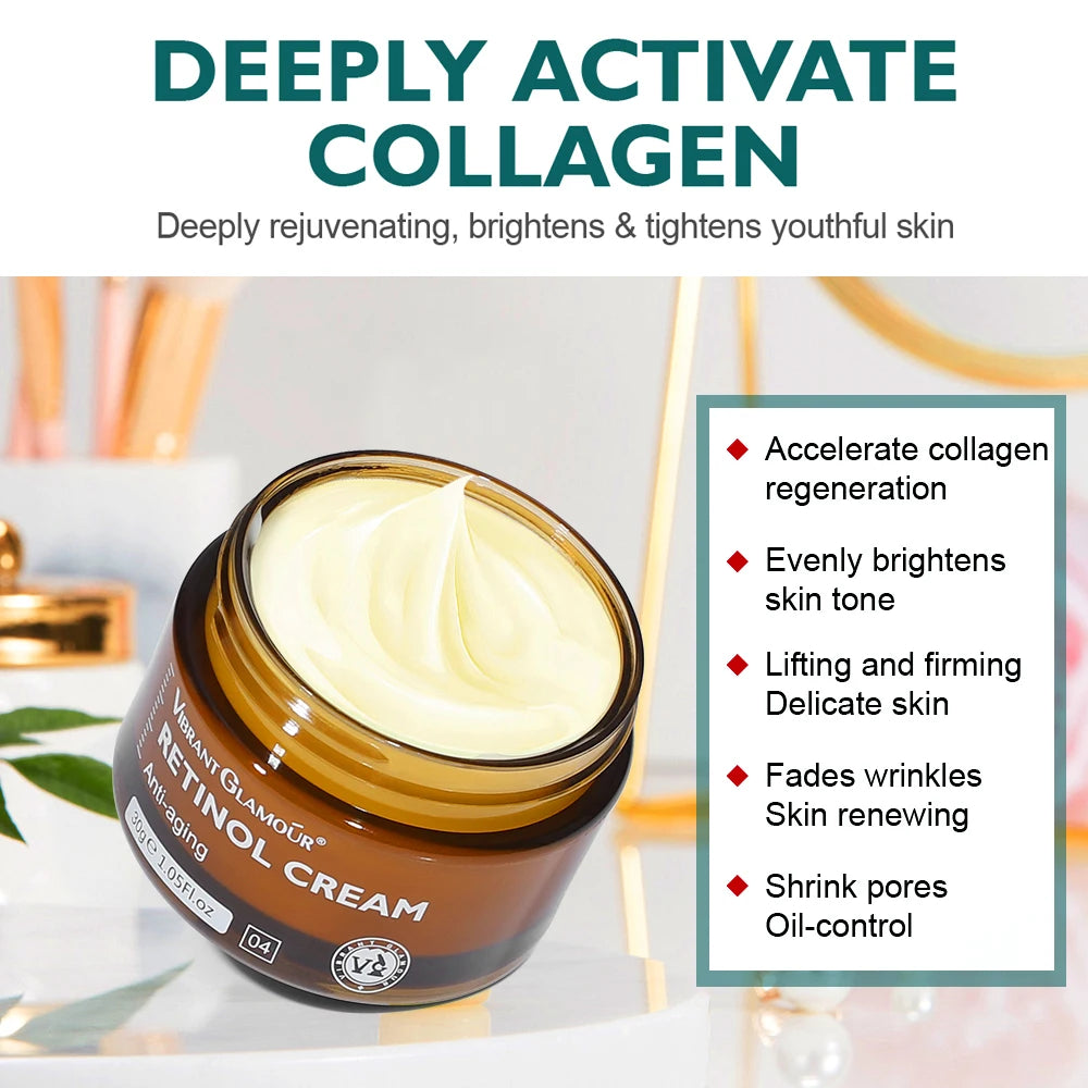 Retinol Anti-Ageing Trio – Face Cream, Facial Serum & Eye Serum (30 ml each)